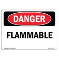 Signmission Safety Sign, OSHA Danger, 5" Height, 7" Width, Flammable, Landscape, D-57-L-1787 OS-DS-D-57-L-1787